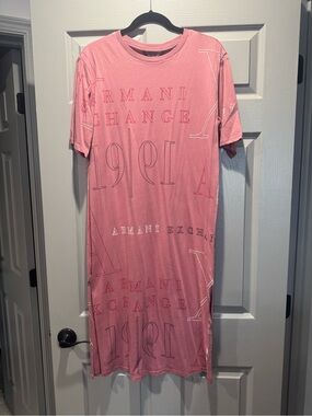 Armani Exchange Pink Logo Tee with Tag Set